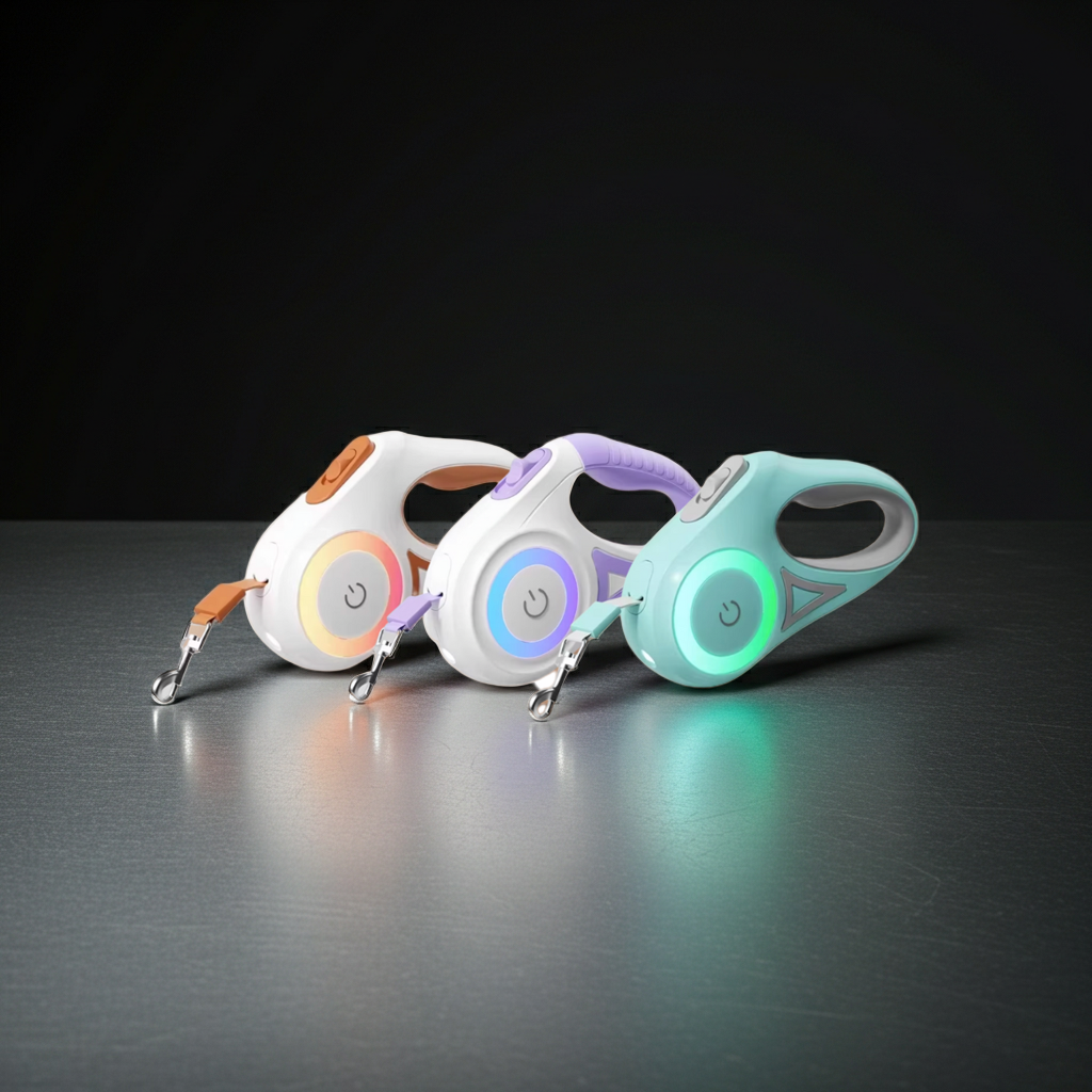 LED Retractable Dog Leash - Luxury Pet Safety